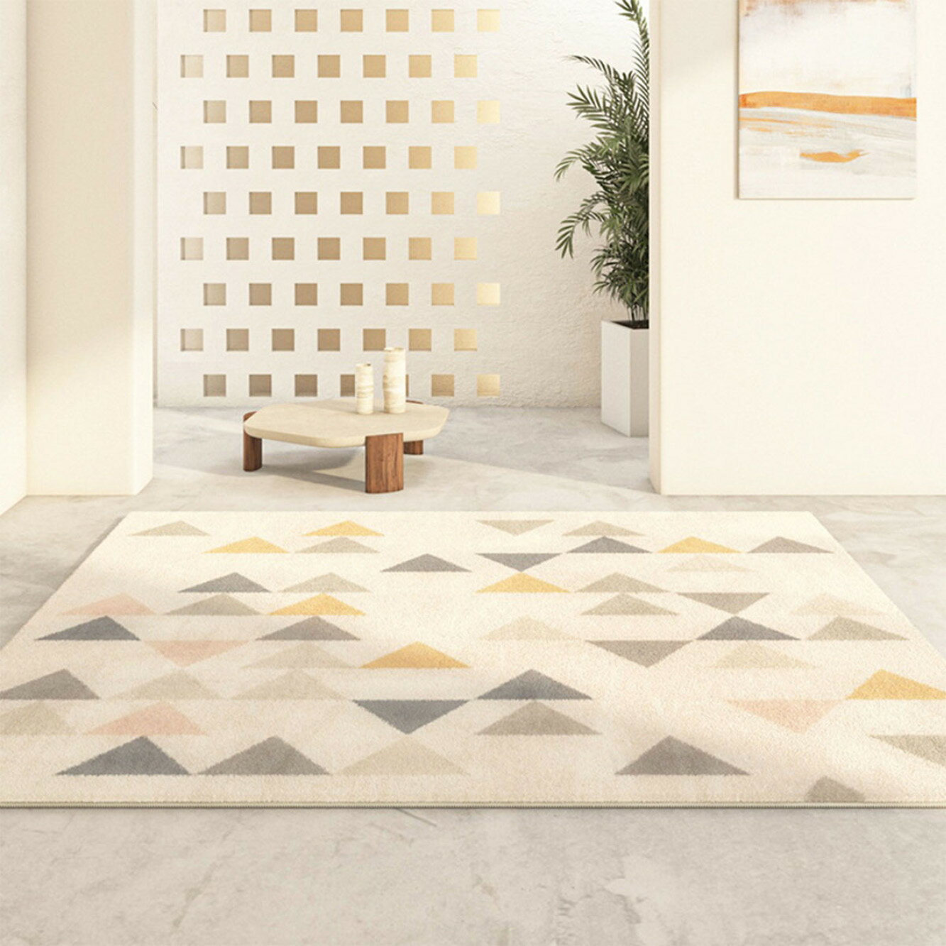 [120cm×160cm] VeroMan ラグ ラグマット カーペット マット フロアマット リビング 寝室 オシャレ エキゾチック シンプル 韓国インテリア 全15種類 / 8種類のサムネイル