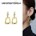 VeroMan BIJOU+ 幾何学 ピアス イヤリング ゴールド アレルギー対応 S925 シルバーポスト フレンチヴィンテージ ファッションジュエリー 韓国...