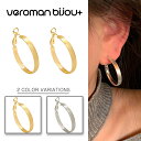 VeroMan BIJOU+ ピアス 両耳用 シルバー ゴールド 韓国風マットメタルフープピアス 秋冬に映える上品な質感 個性引き立つシンプルで高級感あるイヤリ...