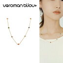 VeroMan BIJOU+ 多彩ジルコン×チタン製 ドーパミンカラーアクセサリーセット ネックレス&ブレスレットの軽ラグジュアリーアイテム 韓国アクセサリー