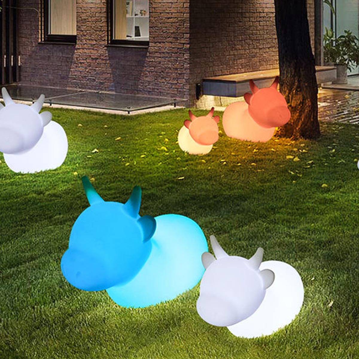 VeroMan LED ライト 牛 アニマル ライト 防水 屋外 庭 照明 飾り デコレーション オブジェ シンプル カ..