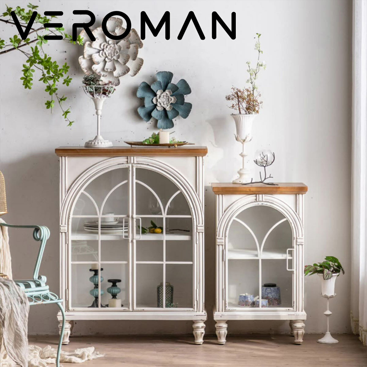 VeroMan ラック キッチンラック シェルフ 棚 ディスプレイラック 収納 温もり漂うフレンチカ