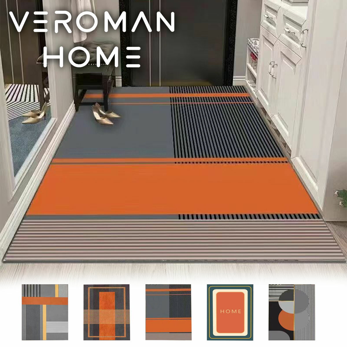 [50x80cm] VeroMan マット 珪藻土フロアマット バスマット 浴室・玄関・トイレ用 吸水・防汚 家庭用 キッチンフロアマット 滑り止め シンプル 韓国インテリアのサムネイル