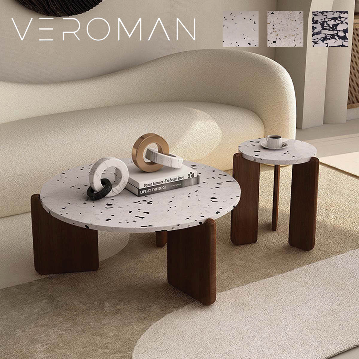 [セット] VeroMan サイドテーブルセット サイドテーブル セット ソファサイド テーブル マ