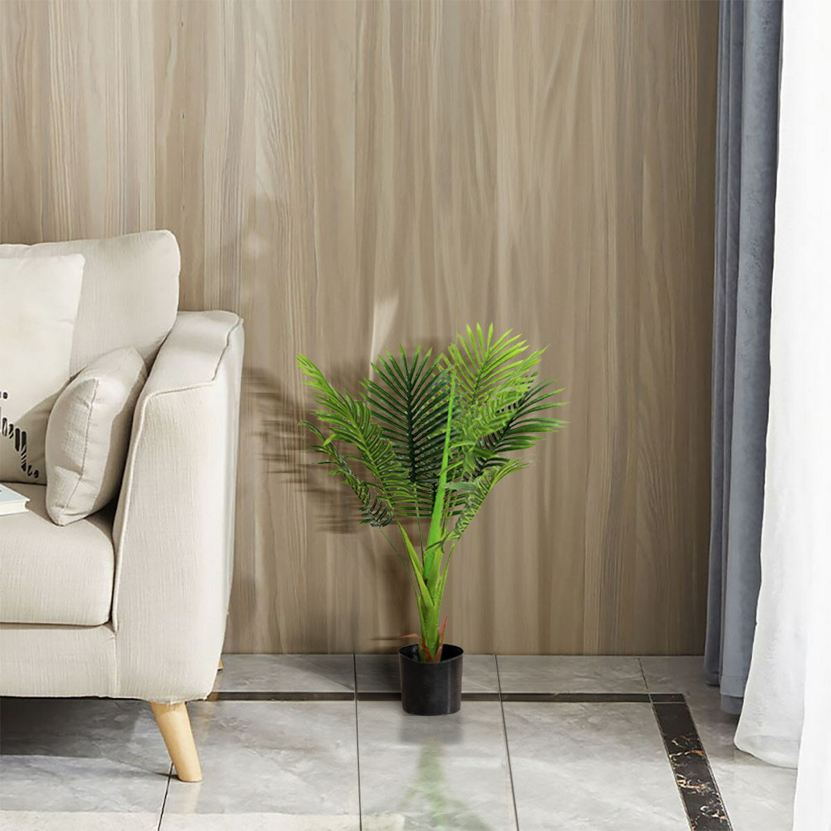 [Sサイズ] VeroMan 人工植物 アレカヤシ 造花 フェイクグリーン オフィス 観葉植物 鉢付 お手入れ簡単 水やり不要 韓国インテリア