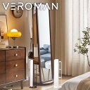 VeroMan コートラック ラック 衣装ラック 洋服ラック 鏡 ミラー 姿見 見せる収納 モダン レトロ アンティーク シンプル 韓国インテリア [高さ173...