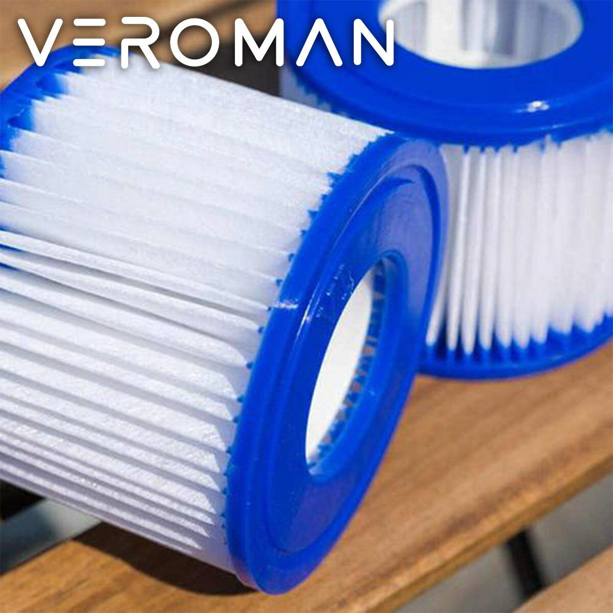 [2個1セット]VeroMan プールフィルターカートリッジ 交換用フィルターカートリッジ 水泳プール フィルター 空気注入式温水浴槽(3)