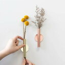 VeroMan 2本セット 壁掛け花瓶 ガラス 一輪挿し 花瓶 シンプル フラワーアレンジ ドライフラワー メタリック シンプル オシャレ デコレーション 韓国...