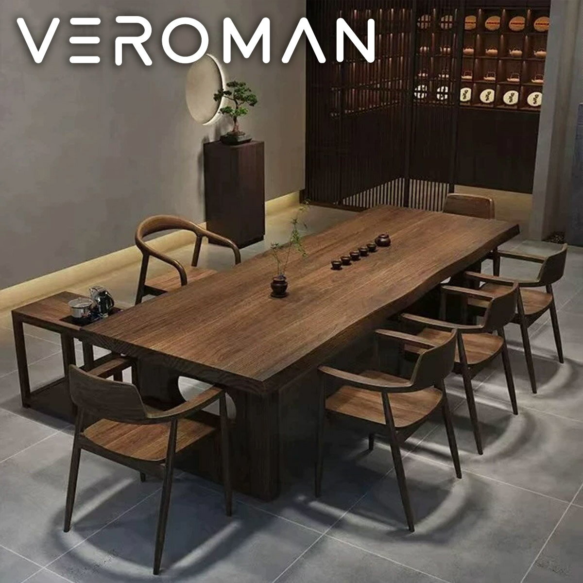 [テーブルチェアセット] VeroMan テーブル ビジネス用ティーテーブル シンプル 広々とした長テーブル ..