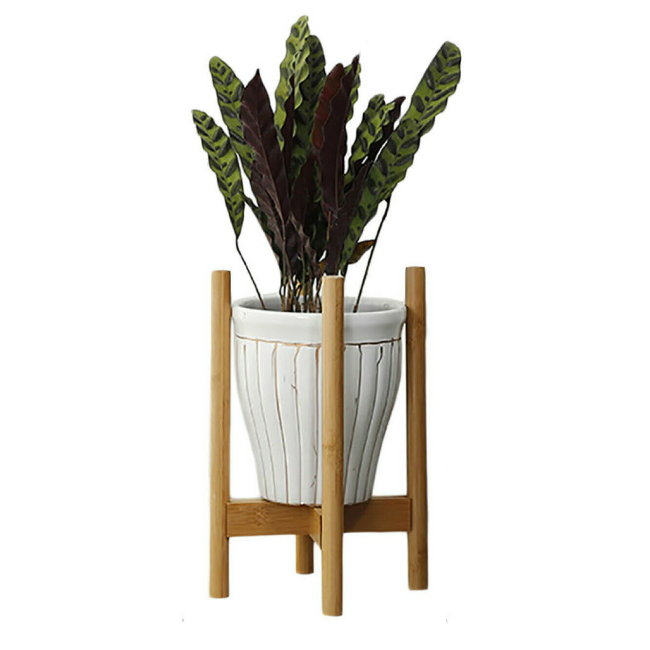 [高さ36cm] VeroMan ポットスタンド ジャグスタンド ウォータースタンド フラワースタンド 竹製 直径30..