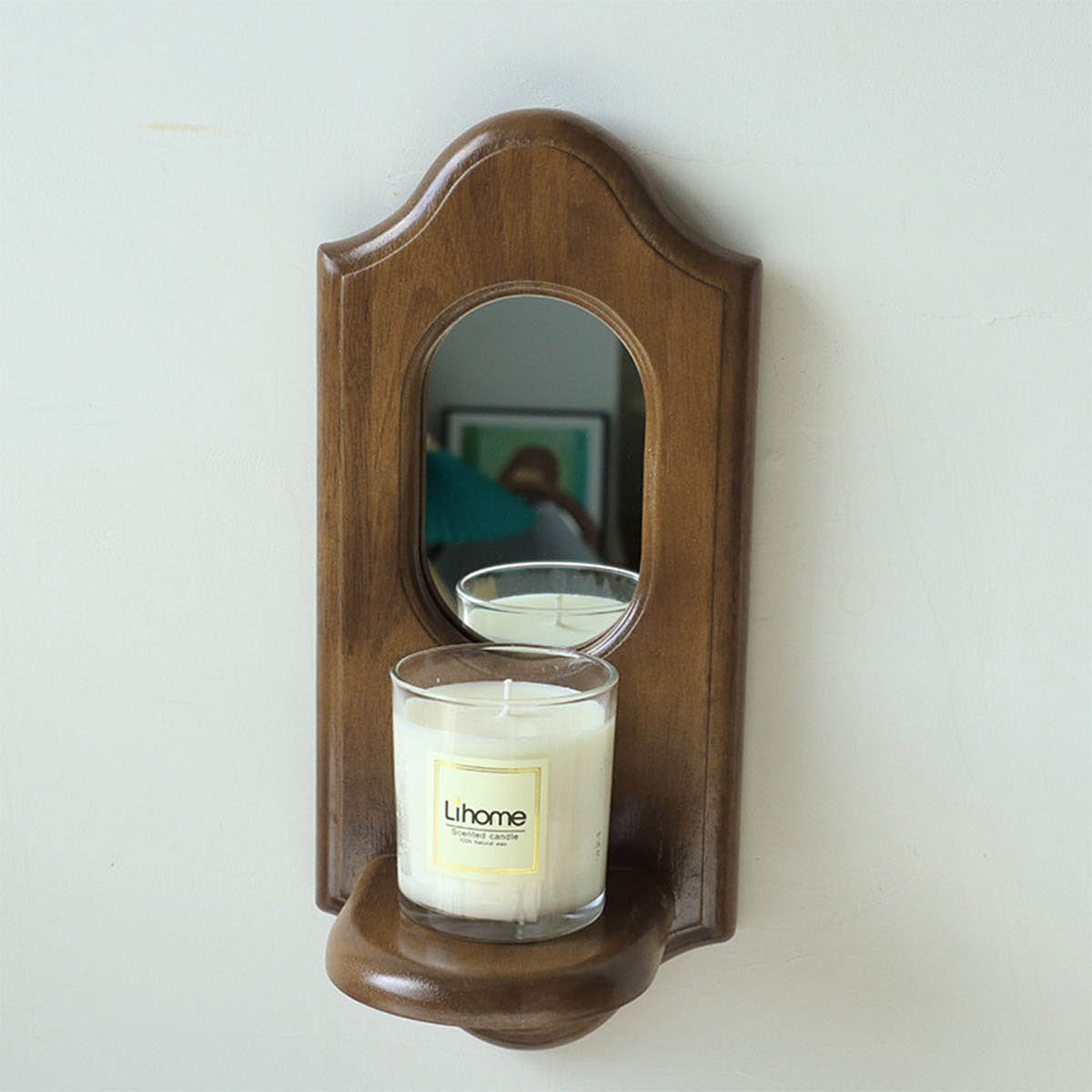 VeroMan 壁掛け キャンドルホルダー ウッド キャンドル置き キャンドルスタンド ウォール ミラー 木製 ビンテージ 韓国インテリア レトロ 無垢 無垢材 キャンドル おしゃれ かわいい 可愛い お洒落 キャンドルホルダー 生活雑貨 インテリア 雑貨 ディスプレイ リラックス