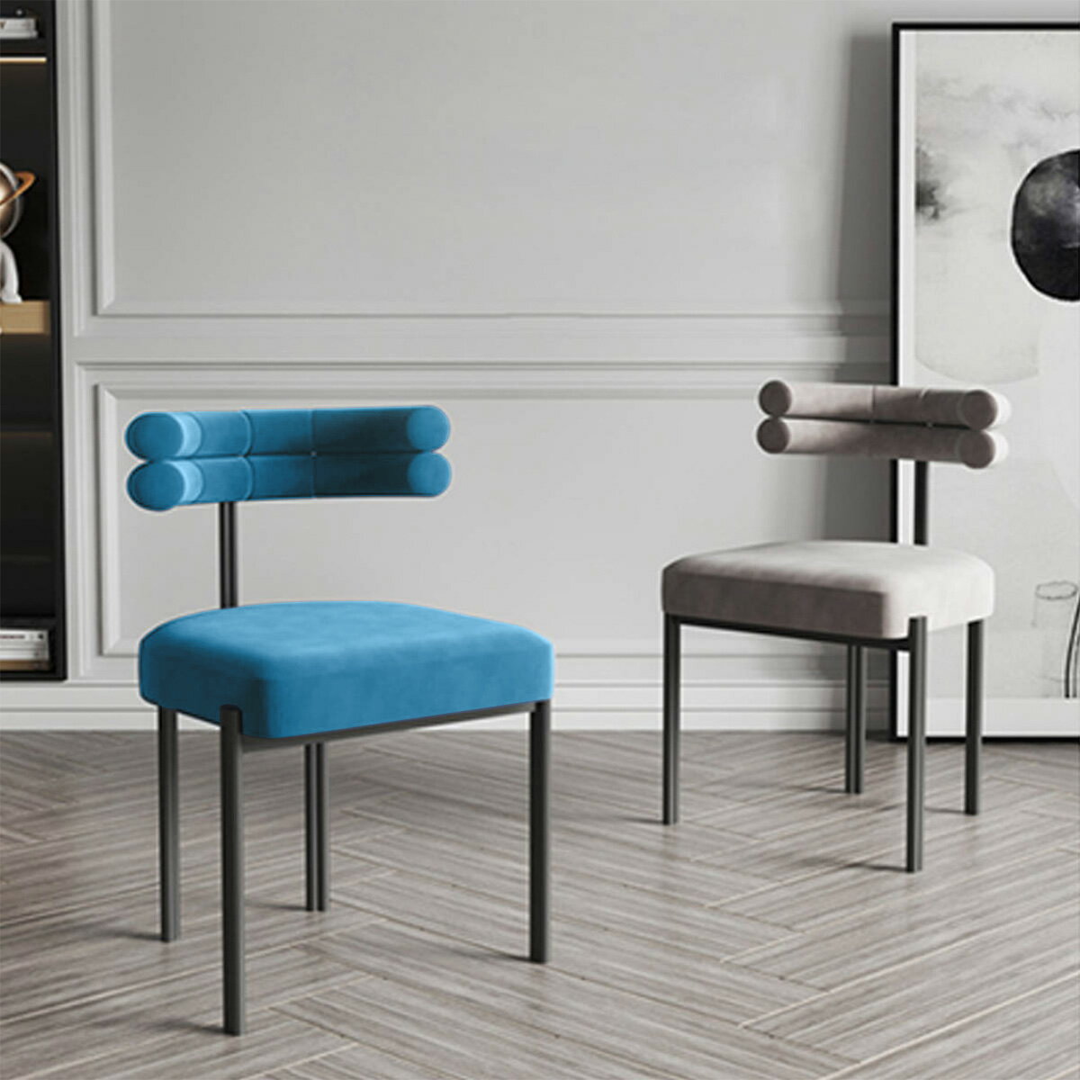 VeroMan チェア ダイニングチェア カーブ ラウンド カフェチェア 椅子 ダイニング リビング エレガント 韓国インテリア【完成品】