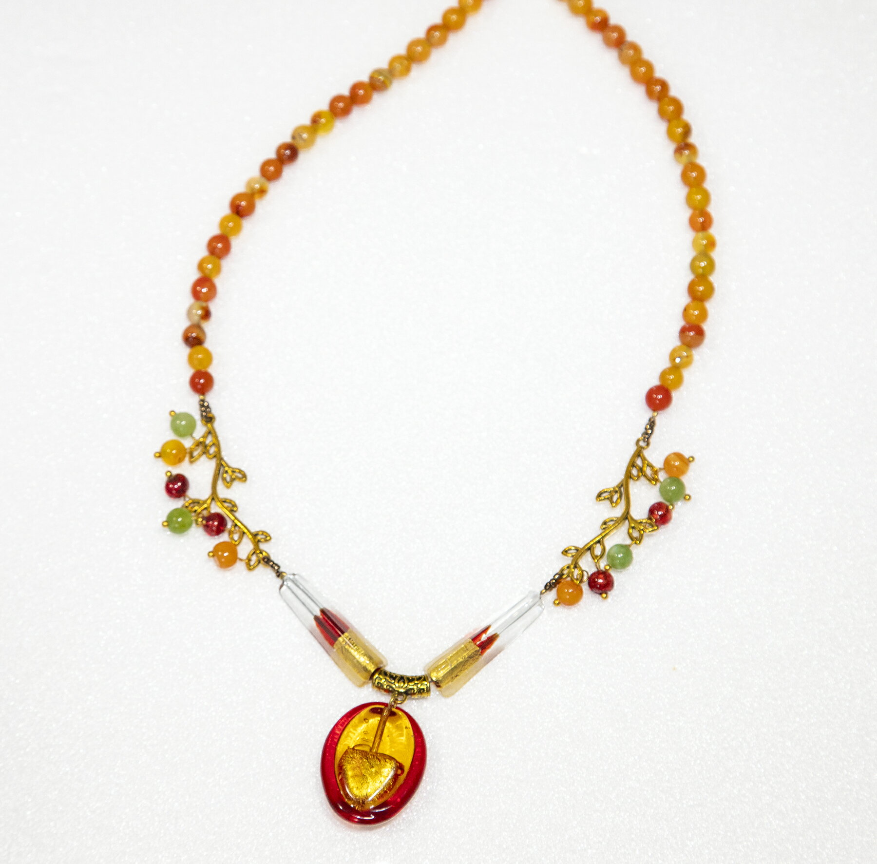 手作り ビーズキット プリズムネックレス ベネチアンビーズ ネックレス ビーズアクセサリー ハンドメイド