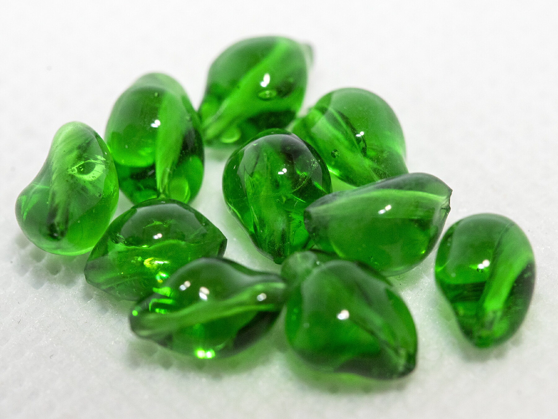 ベネチアンビーズ ポテト ヴェルデ 10ミリ×5ミリ 10個入り ビーズストーン ビーズアクセサリー