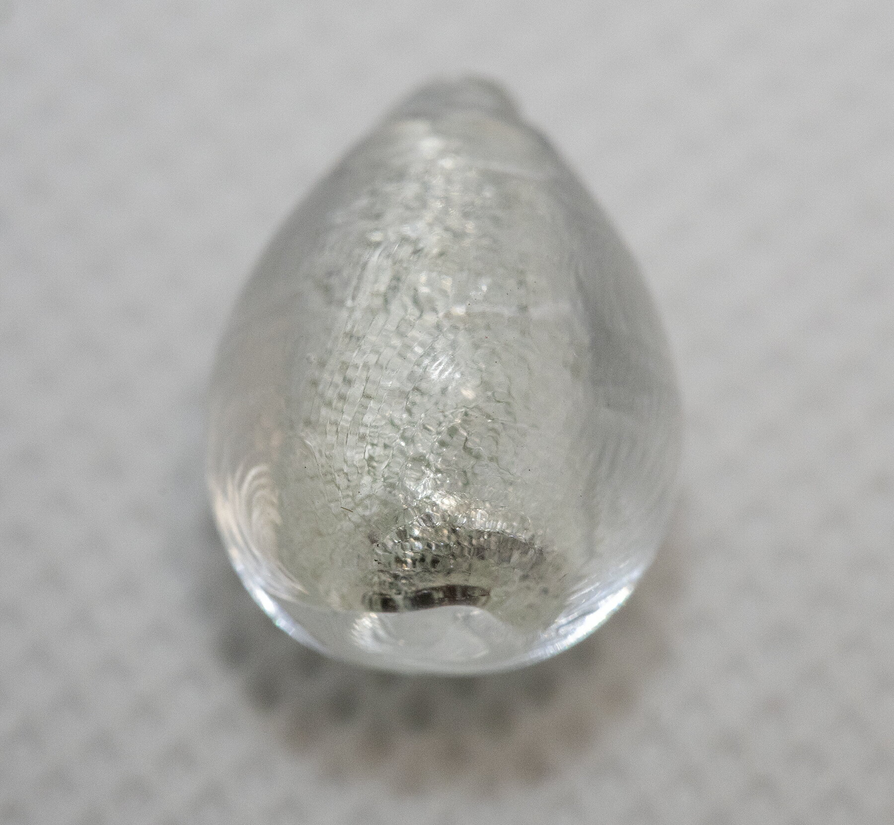 ベネチアンビーズ ティアドロップ ホワイトゴールド/クリスタル ビーズストーン ビーズアクセサリー