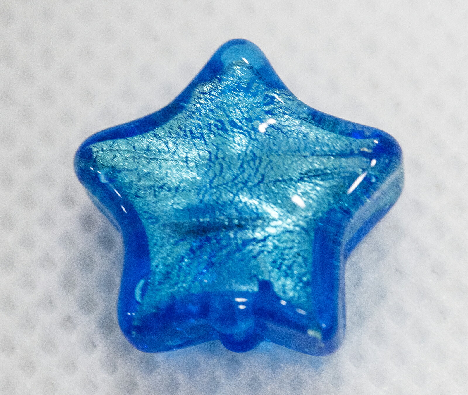 ベネチアンビーズ ステラ ピッコラ ホワイトゴールド/アクアマリーナ アクセサリーパーツ ビーズストーン