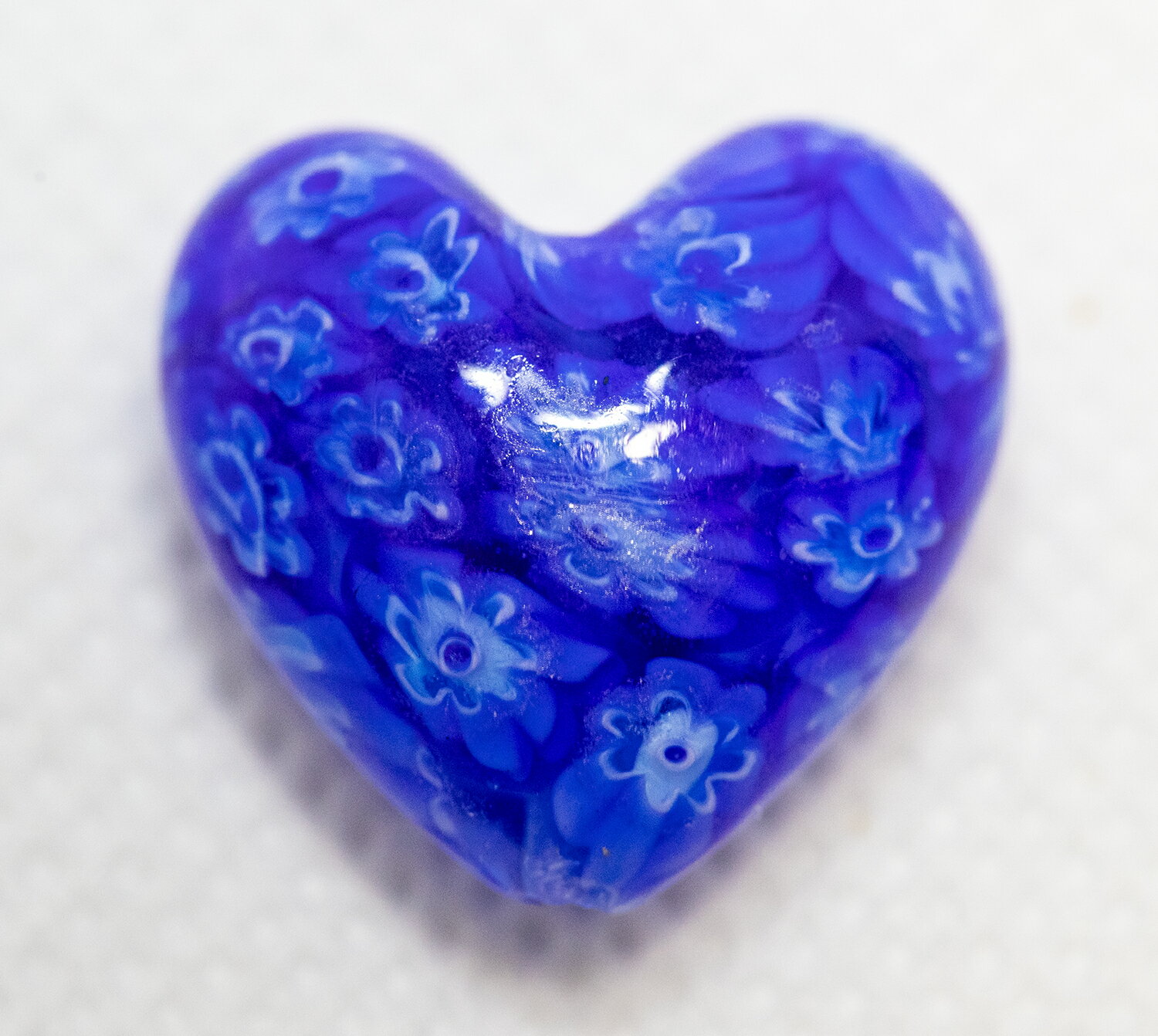 ベネチアンビーズ ハートグランデ モザイコ コバルト ビーズパーツ アクセサリーパーツ