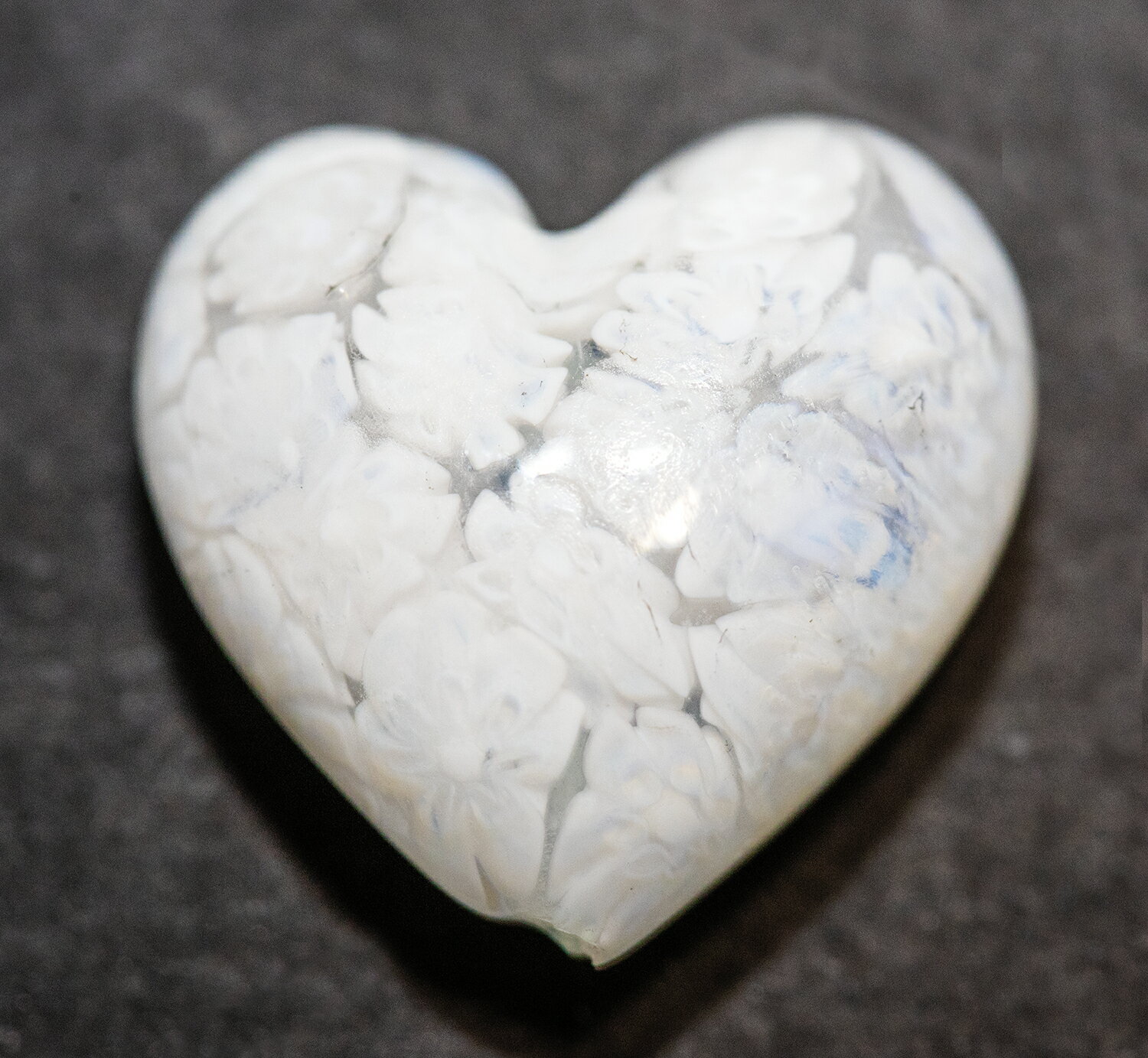 ベネチアンビーズ ハートグランデ モザイコ ビアンコ ビーズパーツ アクセサリーパーツ