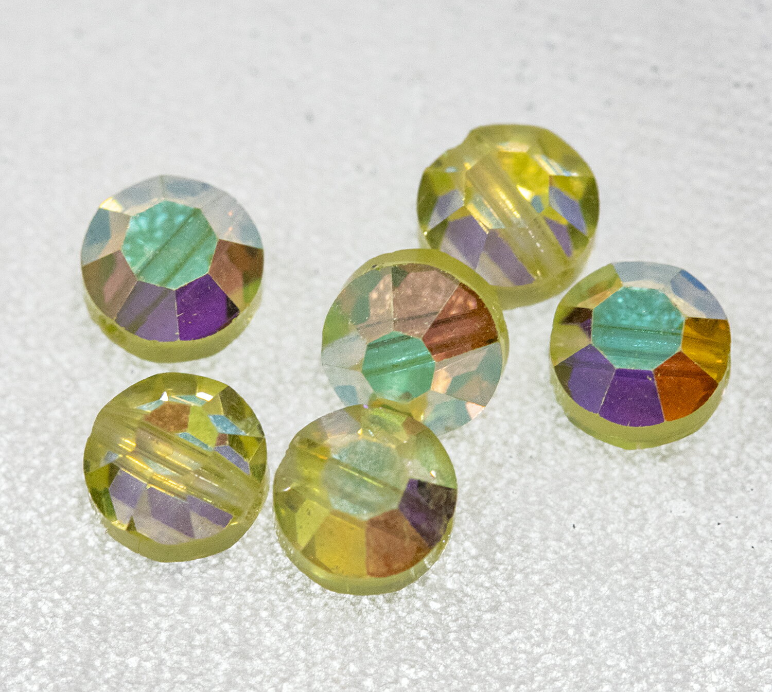 ヴィンテージ スワロフスキー ビーズ ジョンキルAB #5100 5ミリ 6個 ビーズパーツ アクセサリーパーツ スワロ