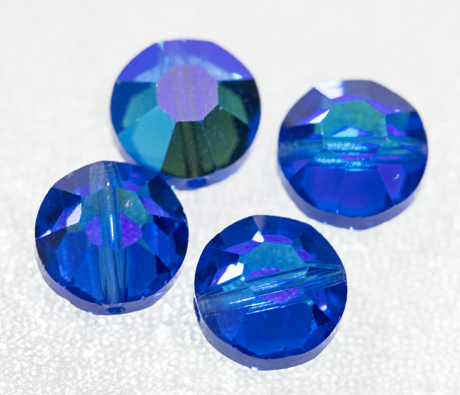 ヴィンテージ スワロフスキー ビーズ カプリブルーAB #5100 8ミリ 4個 ビーズパーツ アクセサリーパーツ スワロ