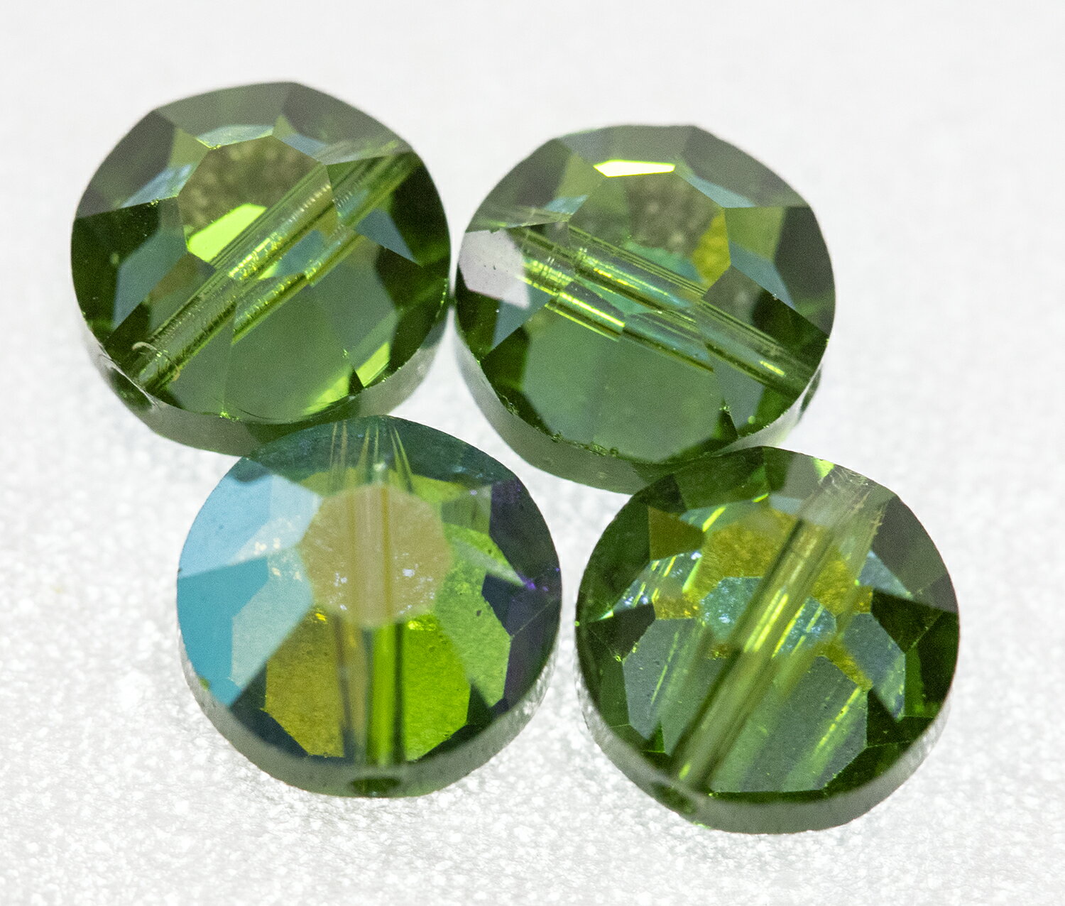 ヴィンテージ スワロフスキー ビーズ グリーントルマリンAB #5100 8ミリ 4個 ビーズパーツ アクセサリーパーツ スワロ