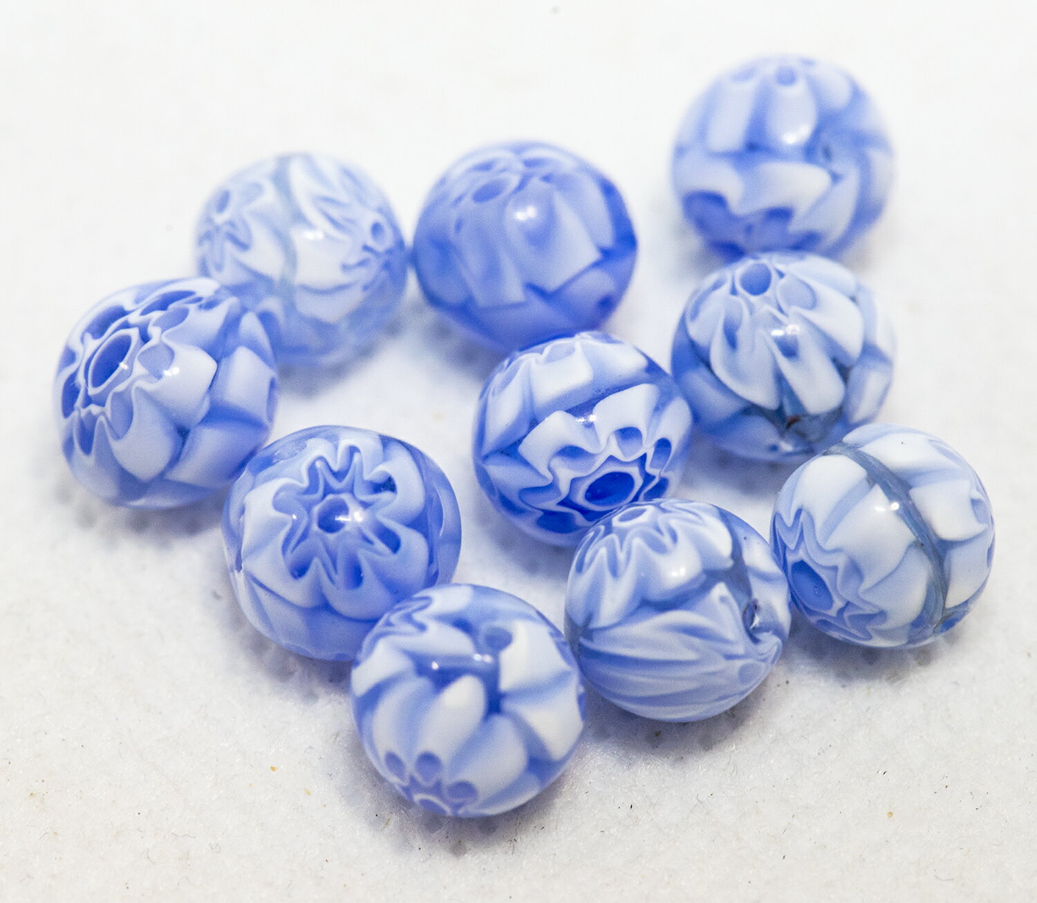 ベネチアンビーズ モレッティ ブルイーノ 8ミリ 10個入り ビーズパーツ アクセサリーパーツ