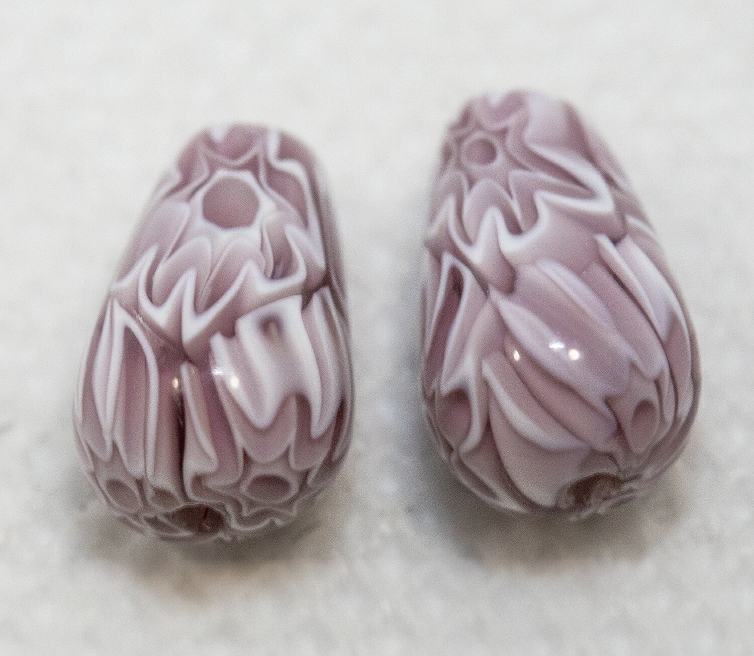 ベネチアンビーズ モレッティ アメジスタ 雫型 2個入り ビーズパーツ アクセサリーパーツ