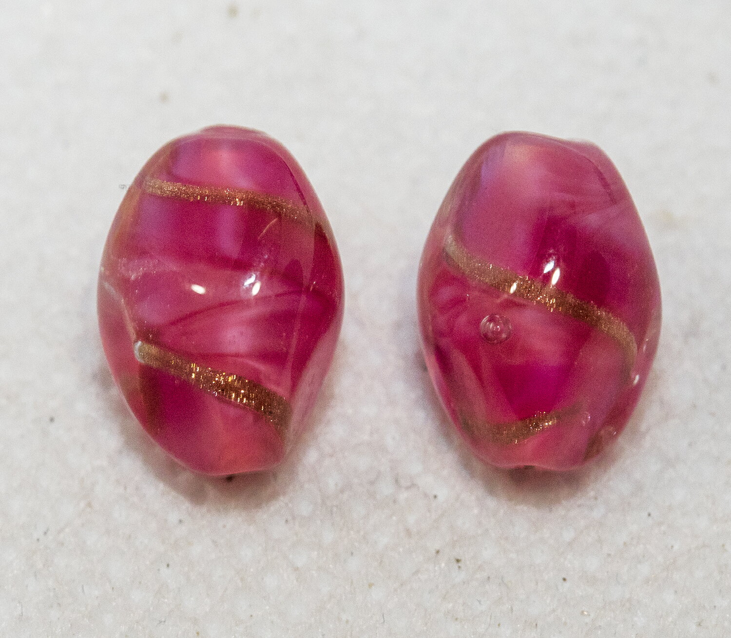 ボヘミアンビーズ チェコパタータ ローズ 2個 チェコビーズ ビーズパーツ アクセサリーパーツ