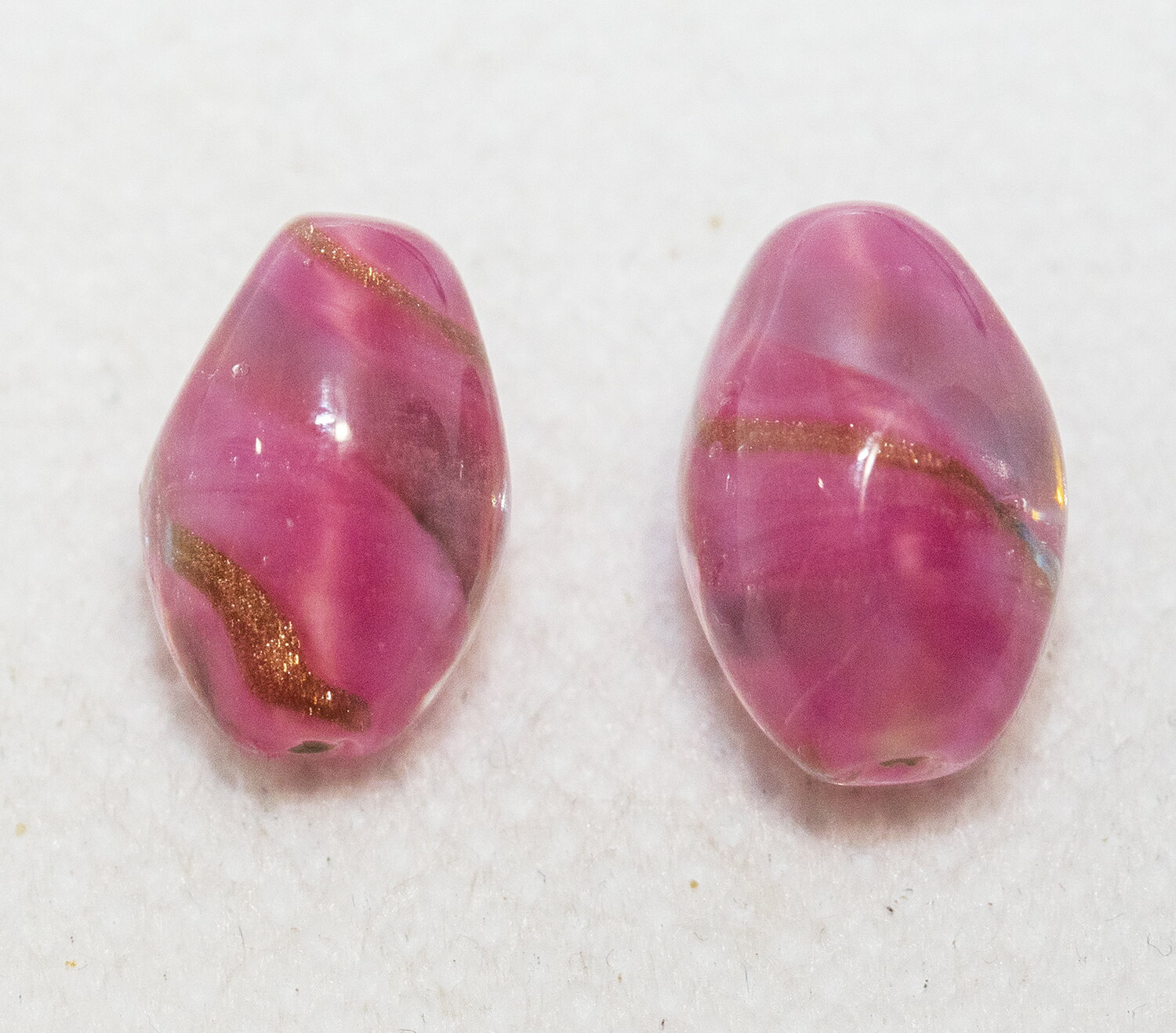 ボヘミアンビーズ チェコパタータ ピンク 2個 チェコビーズ ビーズパーツ アクセサリーパーツ