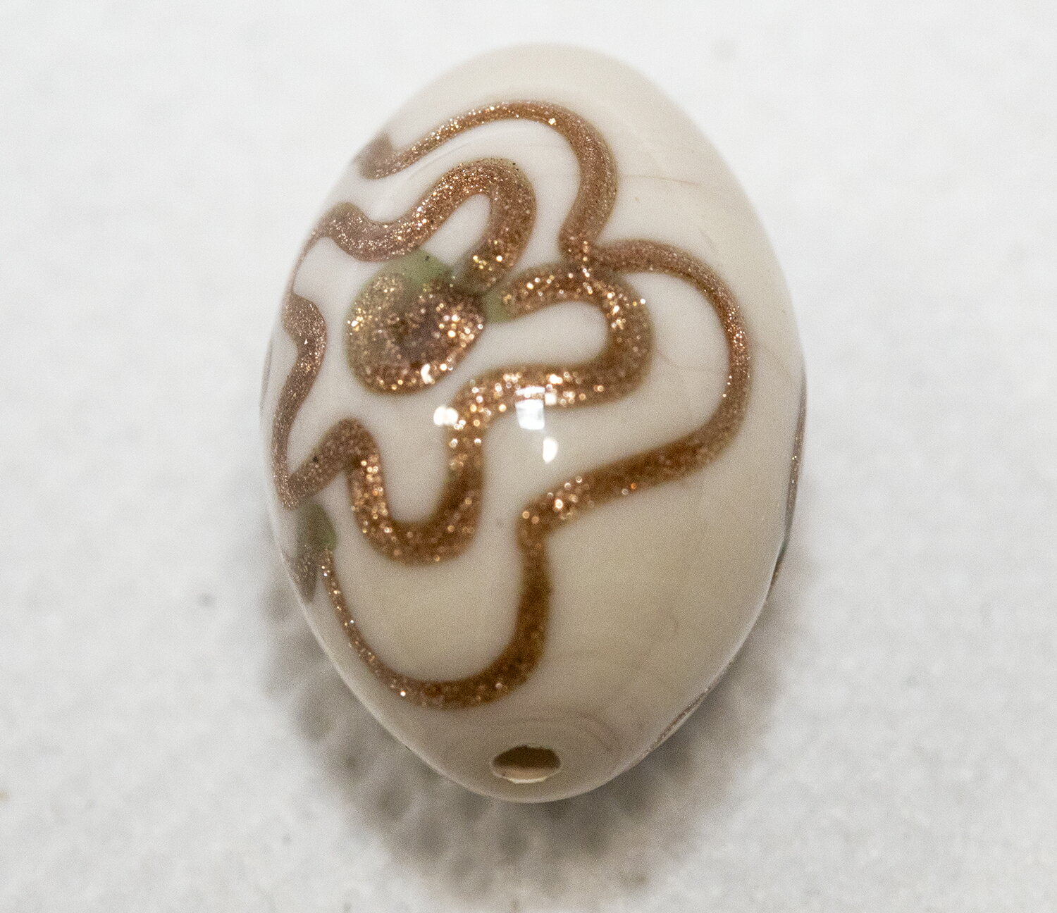 ボヘミアンビーズ オーバル ノースカロライナ アイボリー チェコビーズ ビーズパーツ アクセサリーパーツ