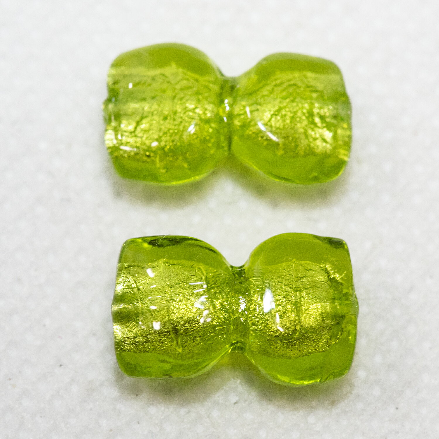 ベネチアンビーズ リボン 2個 ホワイトゴールド エルバ ビーズパーツ アクセサリーパーツ