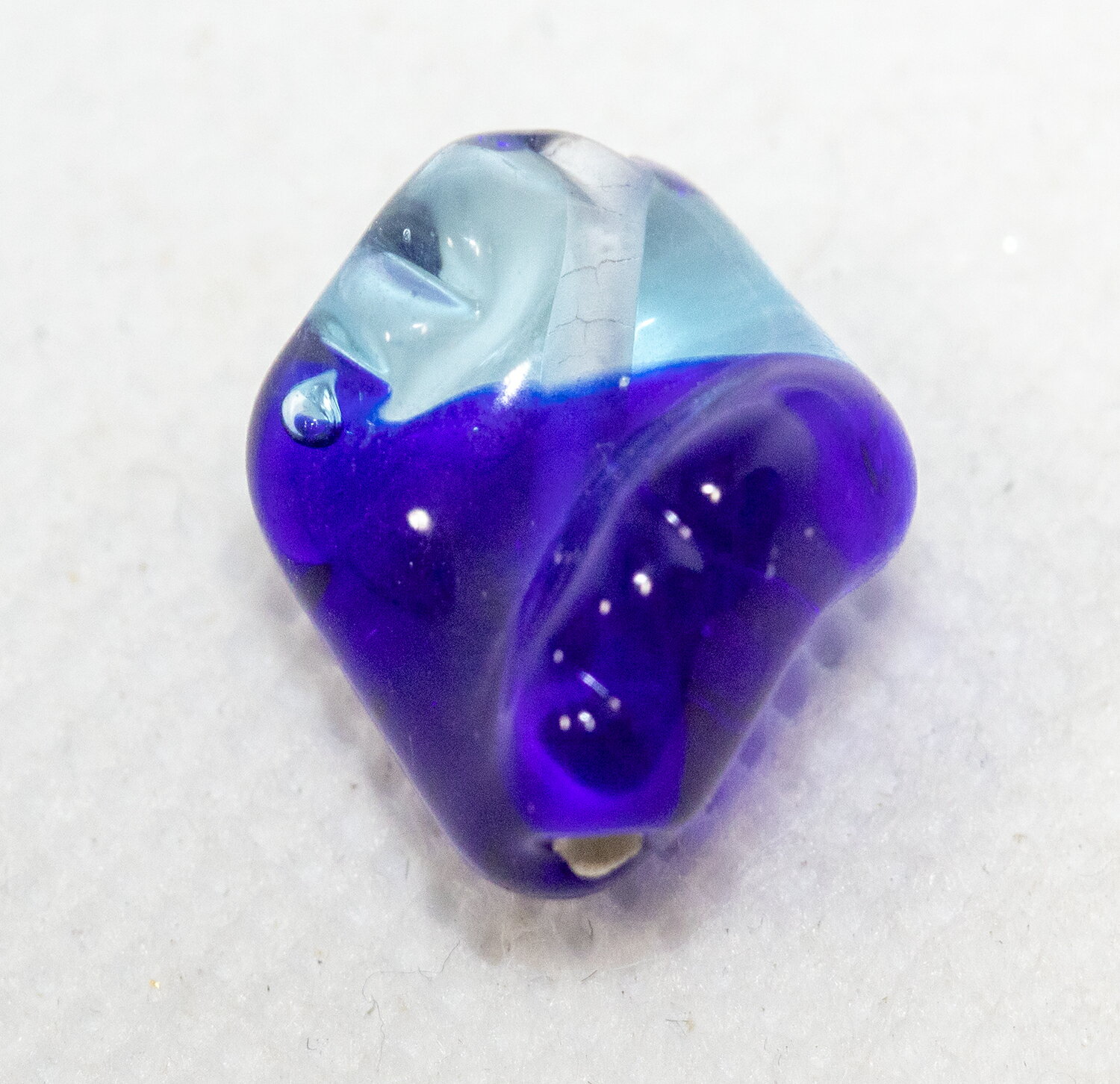 ボヘミアンビーズ ツートンリーフ コバルト＆ブルー チェコビーズ ビーズパーツ アクセサリーパーツ