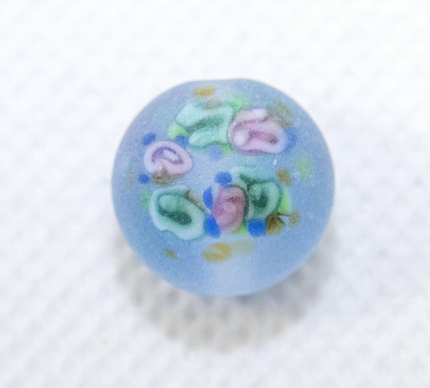 ボヘミアンビーズ フロストローズ ラウンド12ミリ ブルー チェコビーズ ビーズパーツ アクセサリーパーツ