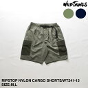 ワイルドシングス 【WILD THINGS】ワイルドシングス RIPSTOP NYLON CARGO SHORTS | メンズ ショートパンツ メンズショートパンツ ショーツ カーゴ カーゴショーツ ナイロン ナイロンショーツ リップストップナイロン ミリタリー ミリタリーショーツ カジュアル シンプル ブランド