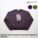 SERVICE PRICE 50割ダノウ MAROOF LISTEN CREWNECK SWEATSHIRT | メンズ レディース スウェット メンズスウェット レディーススウェット プリント プリントスウェット グラフィック グラフィックスウェット クルーネック クルーネックスウェット マルーフヒルソン