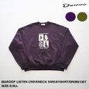 SALE セール 50%OFFダノウ MAROOF LISTEN CREWNECK SWEATSHIRT | メンズ レディース スウェット メンズスウェット レディーススウェット プリント プリントスウェット グラフィック グラフィックスウェット クルーネック クルーネックスウェット マルーフヒルソン