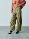 SALE セール 50%OFF【KHA:KI】カーキ TYPE-43 WIDE TROUSERS | レディース パンツ ワイド ワイドパンツ ミリタリー ミリタリーパンツ トラウザーズ ワイドトラウザーズ チノ チノパンツ ワイドチノパンツ M43 M43パンツ M43トラウザーズ コクーン コクーンパンツ ブランド