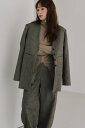 【Hella】ヘラ SILK NEP COLLARLESS JACKET | レディース ジャケット レディースジャケット カラーレス カラーレスジャケット ツイード ツイードジャケット シルクネップ シルクネップジャケット シルクネップツイードジャケット テーラード テーラードジャケット ブランド|詳細画像