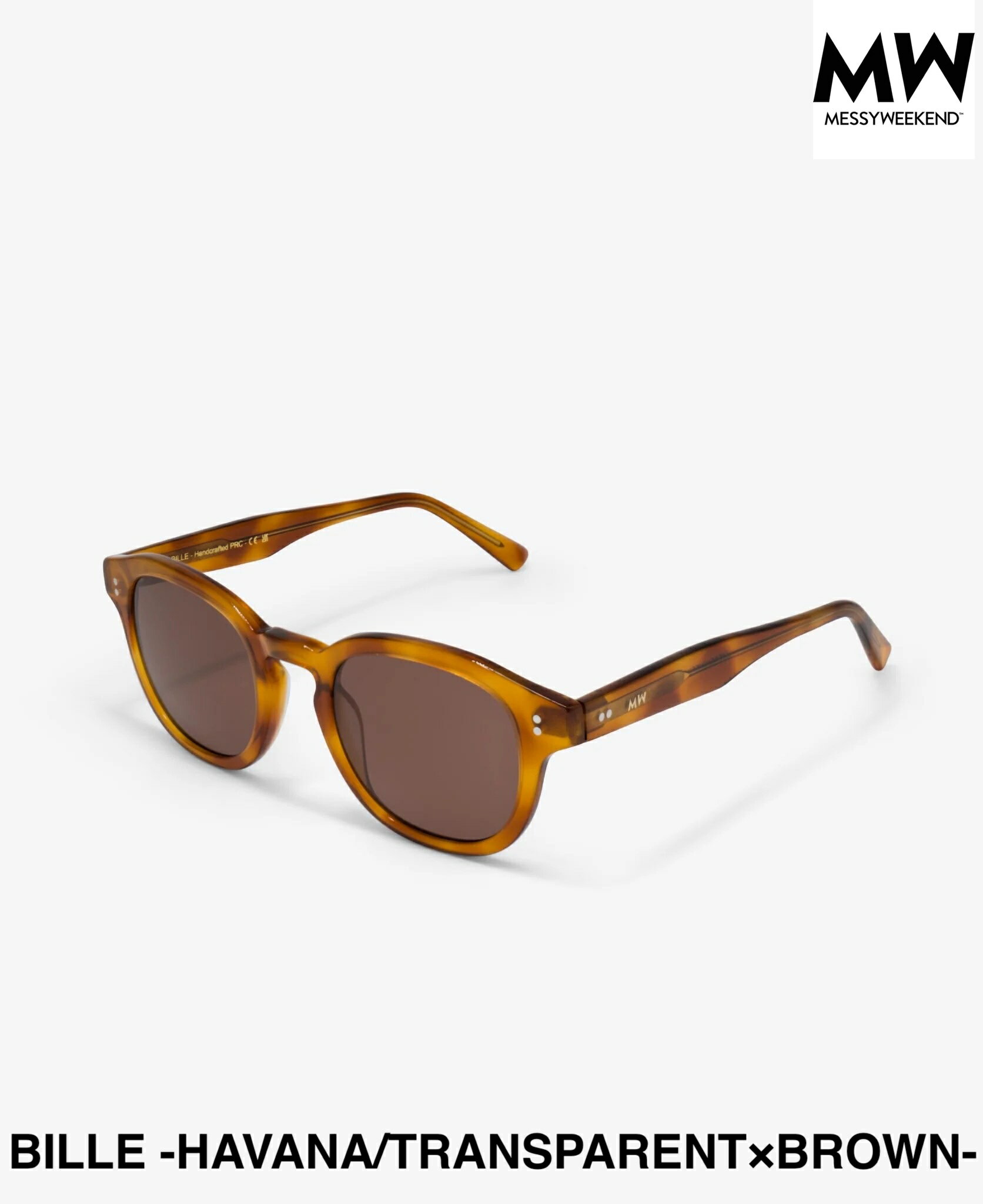 【MESSYWEEKEND】メッシーウィークエンド BILLE -HAVANA / TRANSPARENT×BROWN- | メンズ レディース ユニセックス サングラス メンズサングラス レディースサングラス カラーレンズ カラーレンズサングラス インポート インポートサングラス メガネ シンプル ブランド 眼鏡