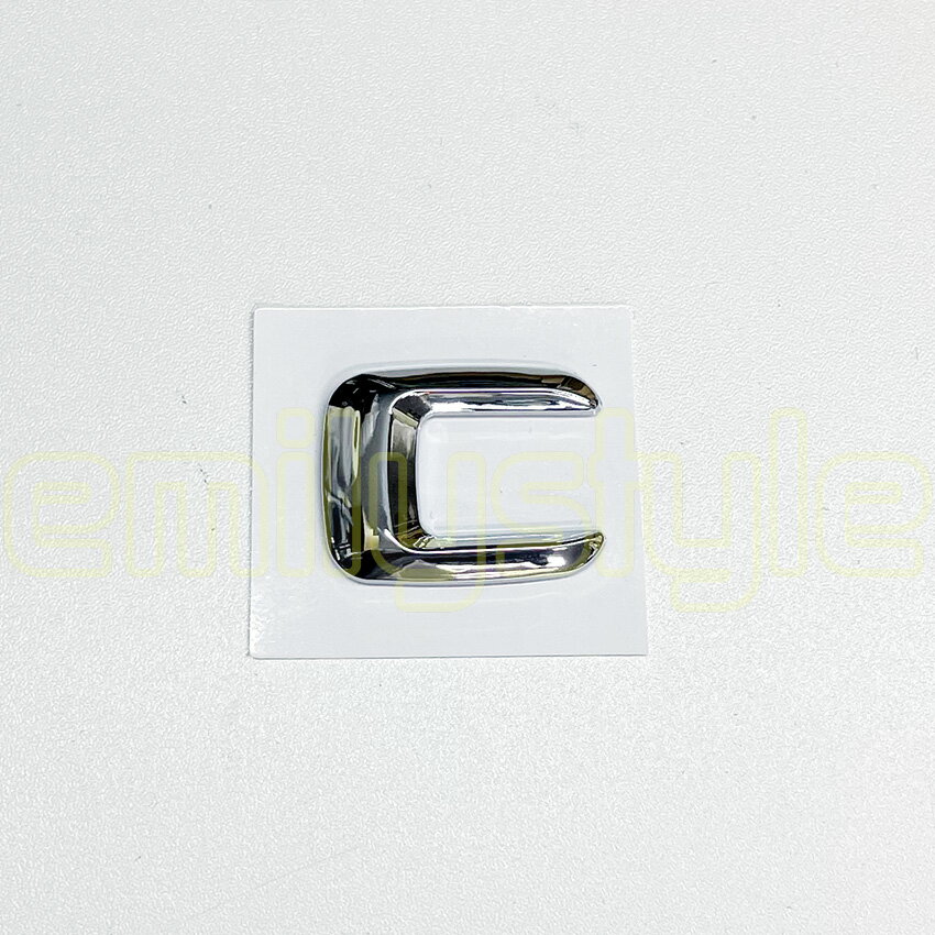 ベンツ エンブレム 【 C 】 社外品 トランク エアンブレム リア メッキ 縦約23.5mm×横約30mm BENZ AMG