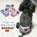【セール】マリン柄 マナーパンツ ☆ マナーベルト マナーウェア 男の子 女の子 おむつカバー サニタリーパンツ ケアパンツ 生理用パンツ ドッグウェア ボーダ...