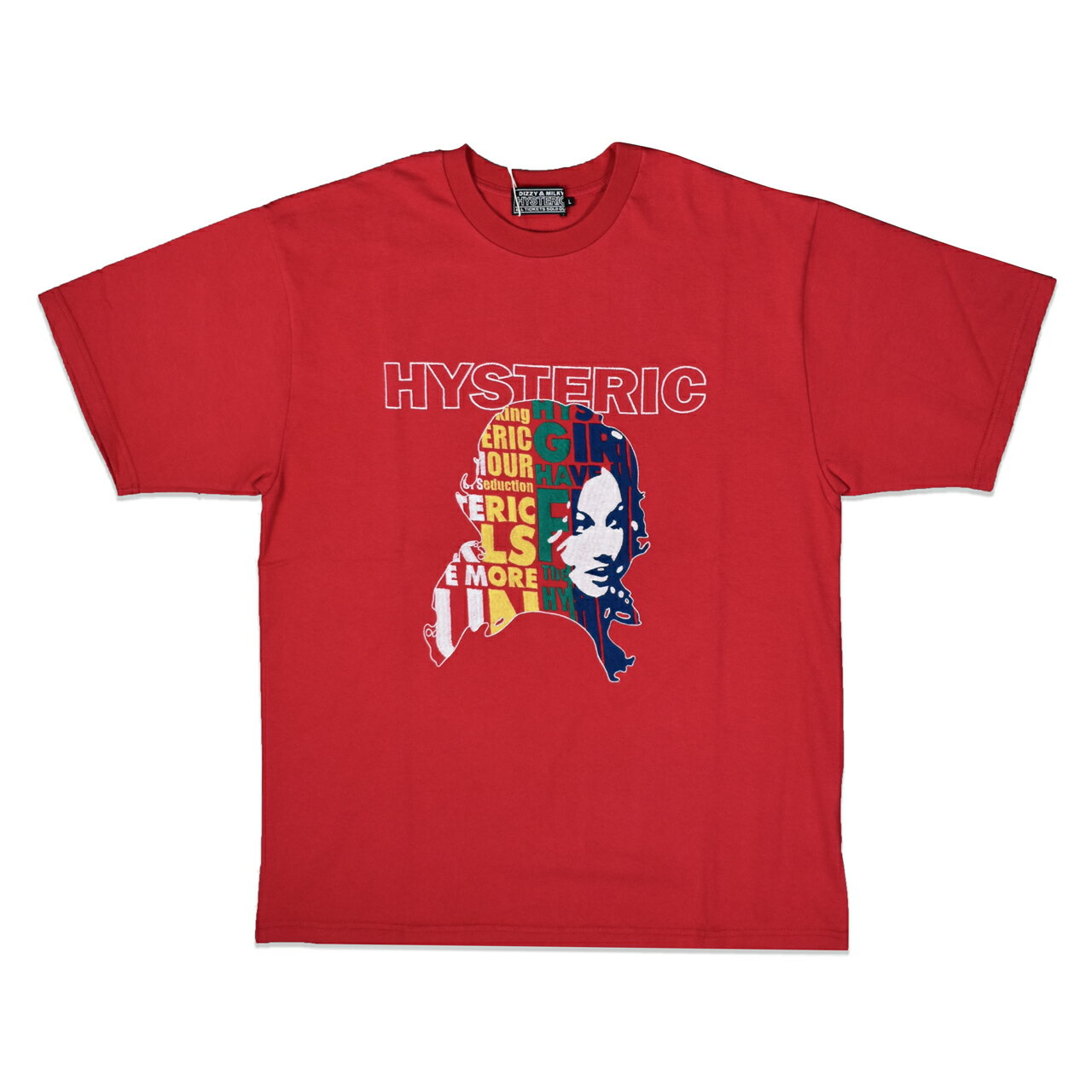 ヒステリックグラマー HYSTERIC GLAMOUR ヒステリックグラマー 半袖Tee Tシャツ レッド 赤 刺繍ロゴ 春夏 アメカジ メンズ ファッション