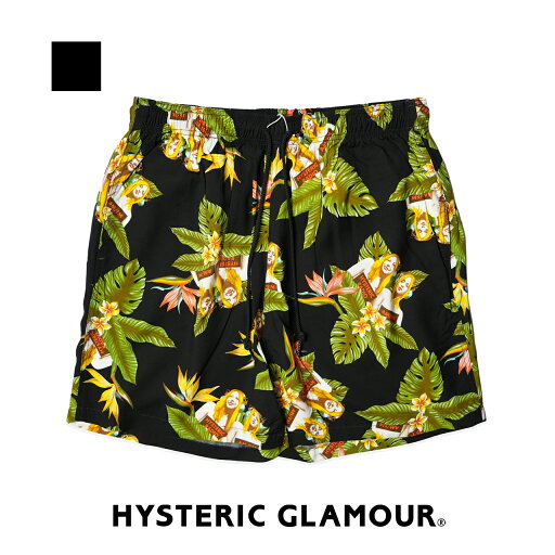 HYSTERIC GLAMOUR ヒステリックグラマー TROPIC CHANNEL柄 イージーショーツ HYSTERIC GLAMOUR ヒステリックグラマー TROPIC CHANNEL柄 イージーショーツ