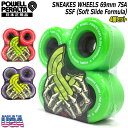ウィール パウエルペラルタ POWELL PERALTA SNEAKES WHEELS 69mm 75A SSF(Soft Slide Formula) 4個s...