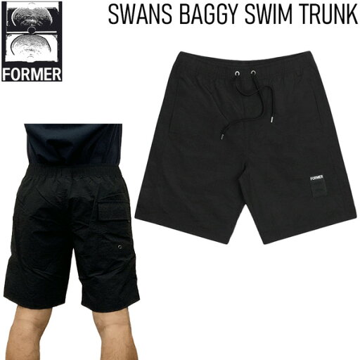 フォーマー サーフトランクス FORMER SWANS BAGGY SWIM TRUNK BLACK スワンズ バギー トランクス FBO-24101 フォーマー サーフトランクス FORMER SWANS BAGGY SWIM TRUNK BLACK スワンズ バギー トランクス FBO-24101