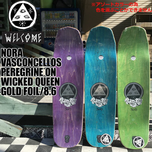 スケート デッキ NORA VASCONCELLOS PEREGRINE ON WICKED QUEEN GOLD FOIL 8.6 SK8 あす楽