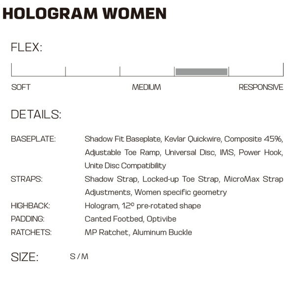 予約 スノーボード バインディング ビンディング 22-23 SALOMON サロモン HOLOGRAM W ホログラムウーマン 22-23-BD-SLM レディス シャドウフィット 人気モデル フリースタイル