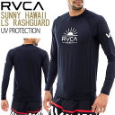 }X|[c bVK[h [J RVCA SUNNY HAWAII LS RASHGUARD bVK[h UVJbg 23SS