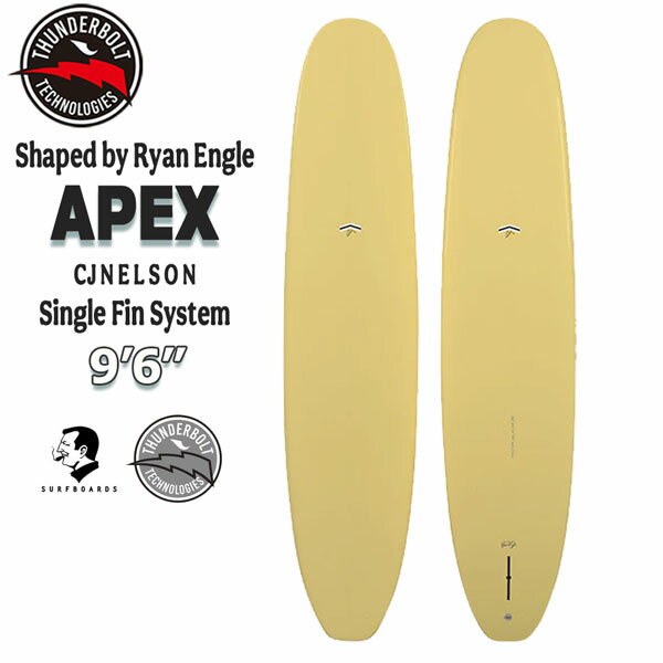 サーフボード サンダーボルト ロングボード THUNDERBOLT APEX 9’6” CONSTRACTION/SILVER SINGLE BOX CJ NELSON RYAN ENGLE シェイプデザイン CJネルソン エイペックス