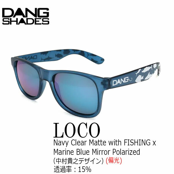 TOX ዾ DANG SHADES _VFCY LOCO NAVY CLEAR MATTE WITH FISHING X MARINE BLUE MIRROR POLARIZED R nCRXgptH[}X Ό